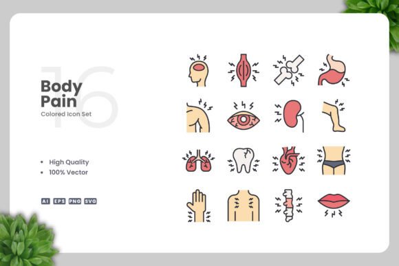 Body Pain Color Icons