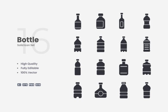 Bottle Solid Icons Review