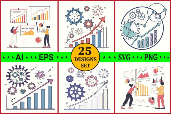 Data Visualization Vector Bundle Set Graphics