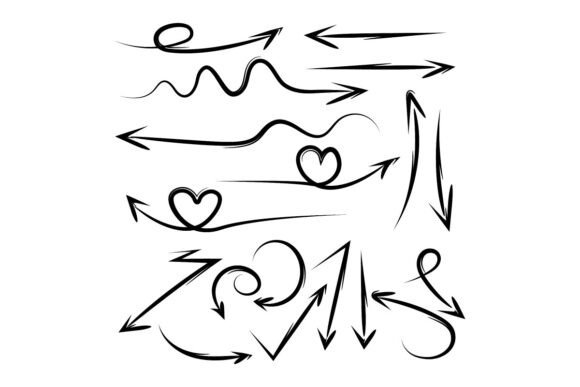 Hand-Drawn Arrow Set – Creative Graphics & Icons