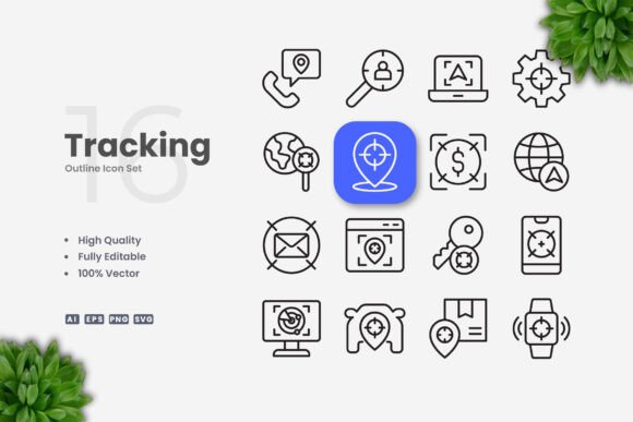 Tracking Icons for Graphic Design