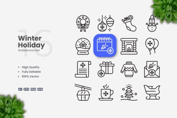 Winter Holiday Icons Review