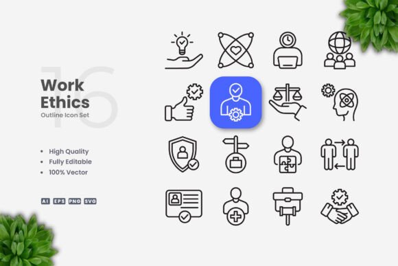 Work Ethics Icons Review