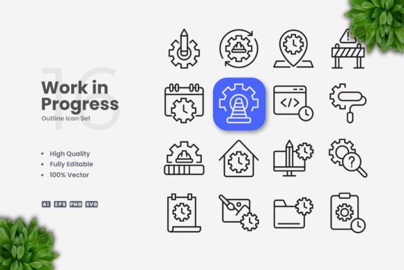 Work in Progress Graphics and Icons