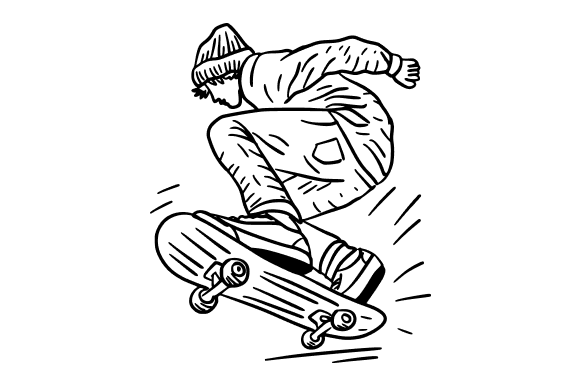 Young Man Performing Skateboard